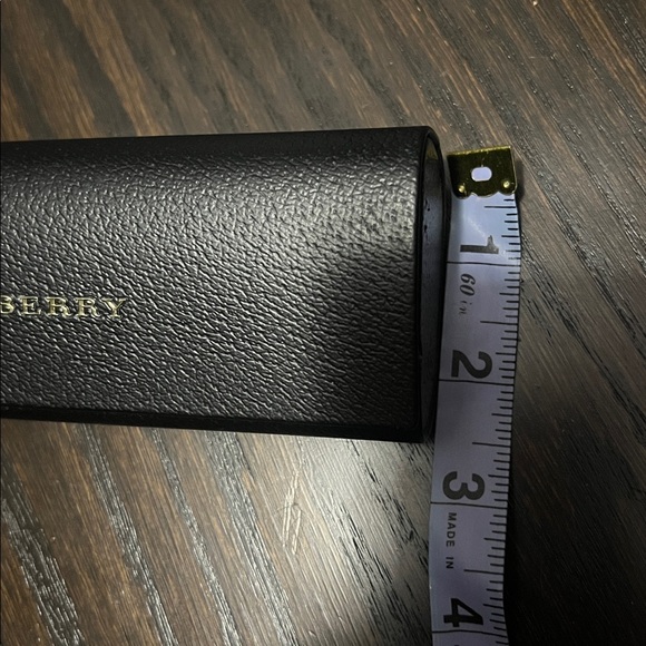 Authentic Burberry Black Sunglass Glasses Hard Case Brown Interior Unisex - Picture 9 of 11